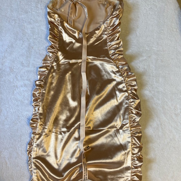 Oh Polly Strapless Satin Dress - Picture 5 of 5